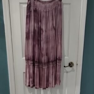 Elegant Purple Tie-Dye Skirt